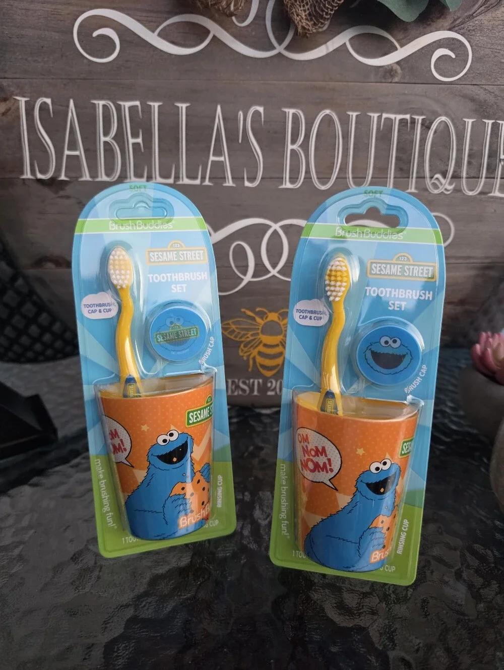 2 Sesame Street Kids Toothbrush Set